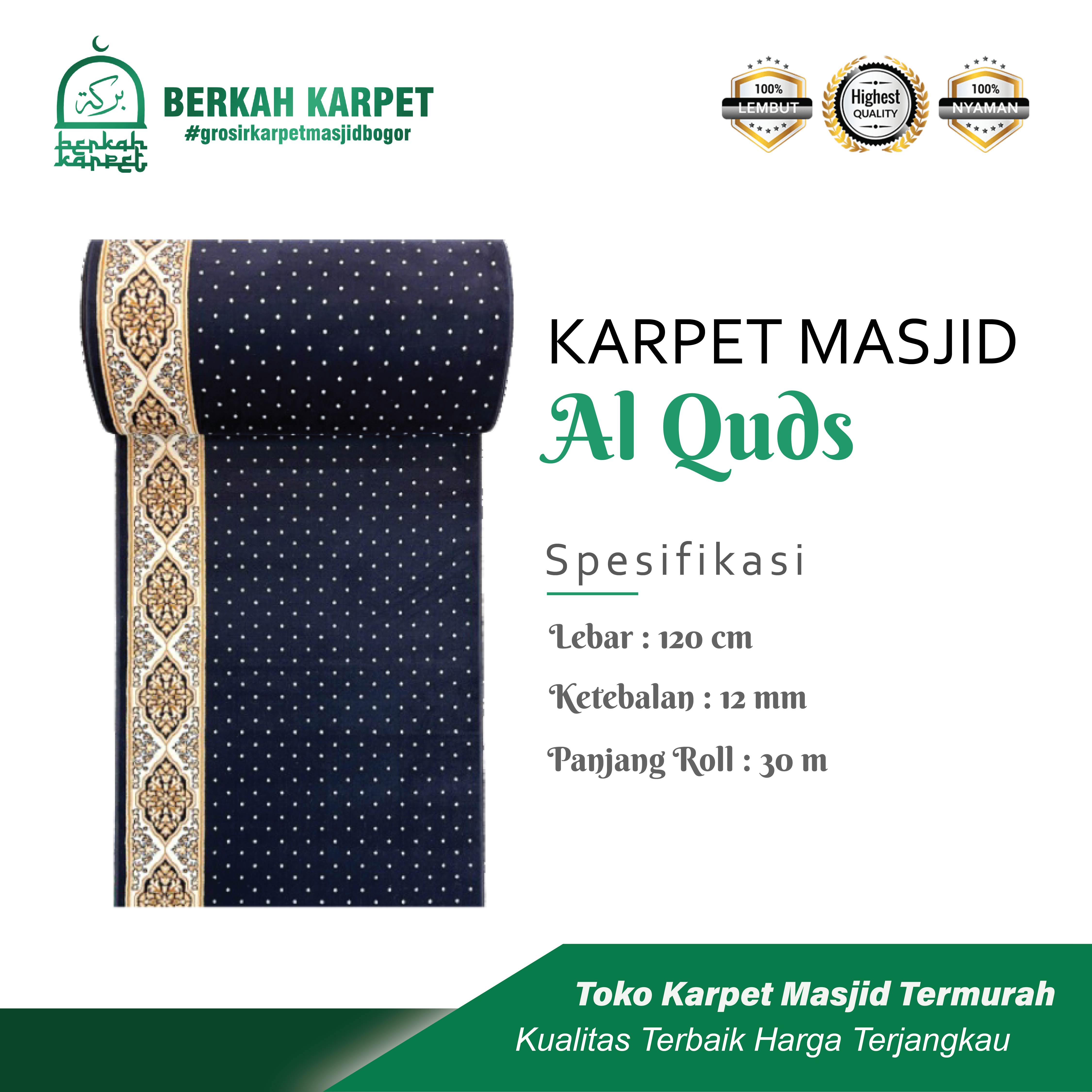 AL QUDS KARPET MASJID METERAN SEMI TURKI